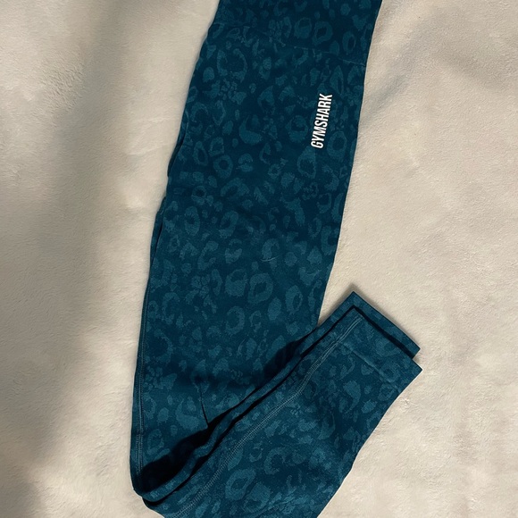 Gymshark Teal Patterned Leggings - Picture 1 of 3